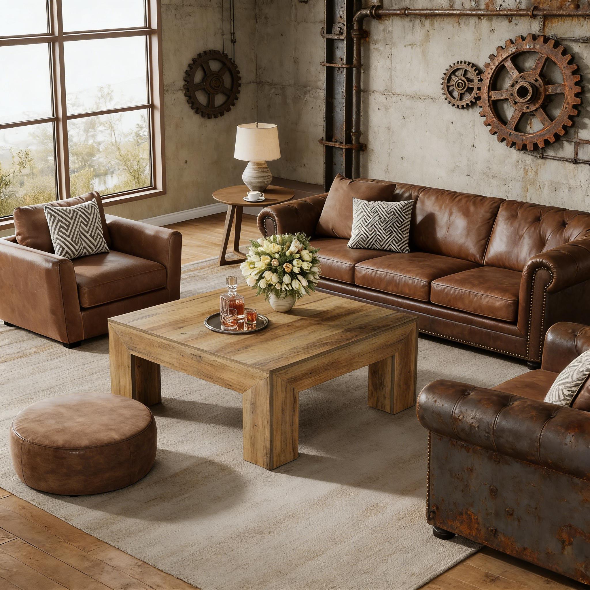 Coffee Table, Farmhouse Square Accent Center Cocktail Table_voghion.com